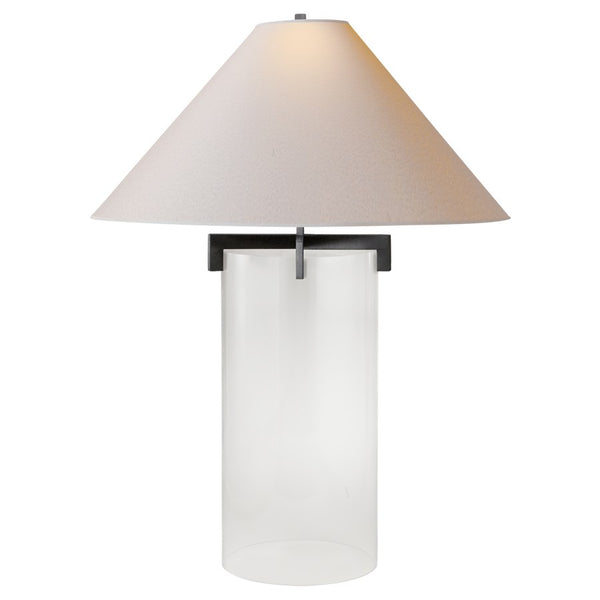 Brooks Table Lamp in Crystal & Aged Iron