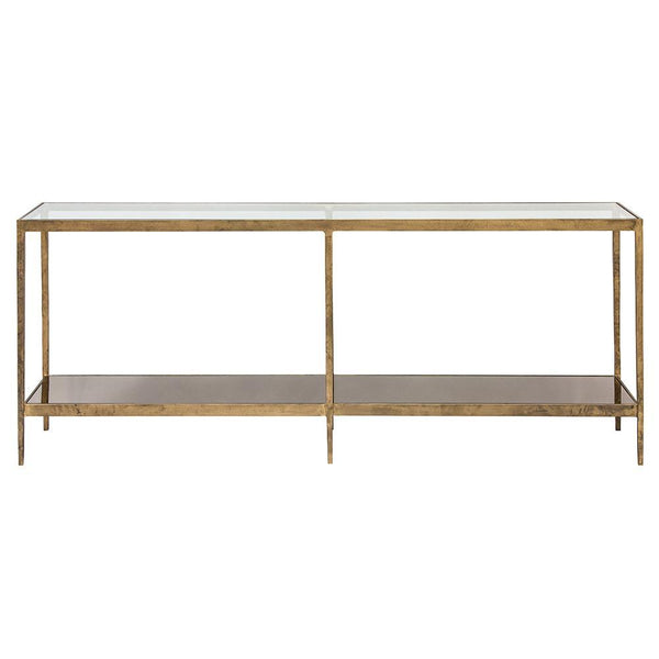 Antique Brushed Gold Console