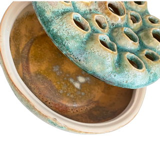 Stoneware Lotus Vase