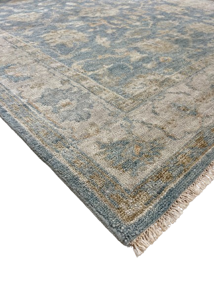 Bianca Blue/Silver Hand Knotted Wool Rug