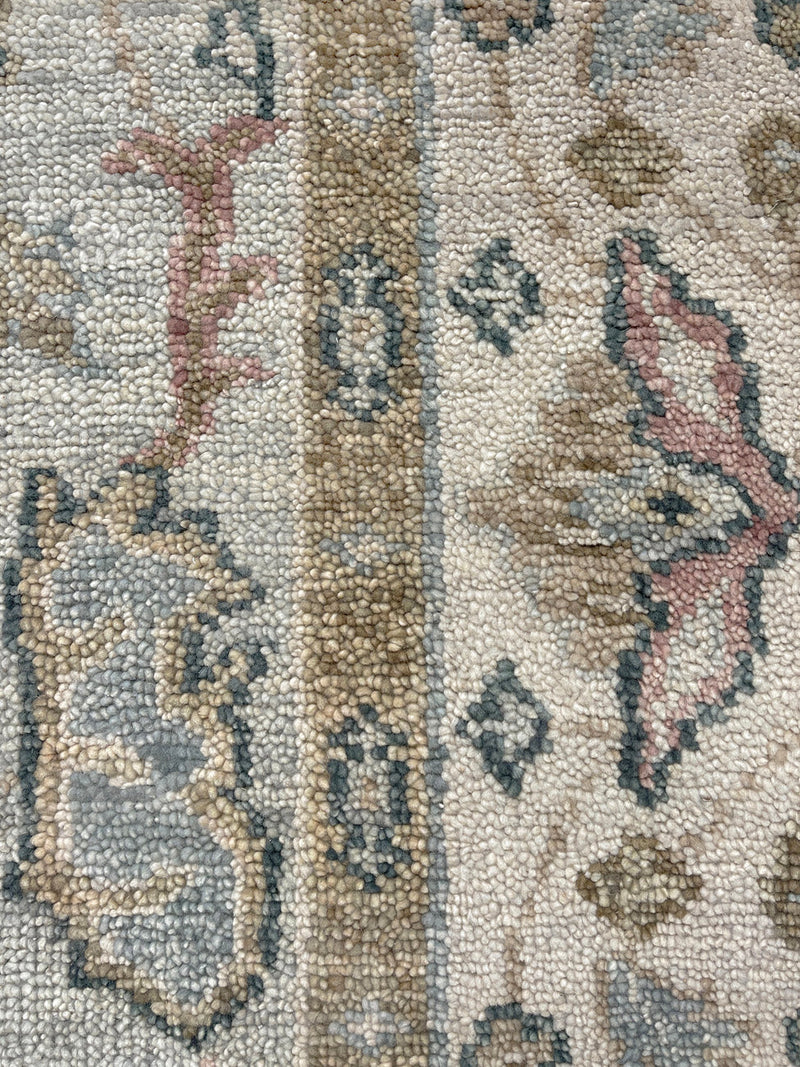 Bianca Blue/Ivory Hand Knotted Wool Rug