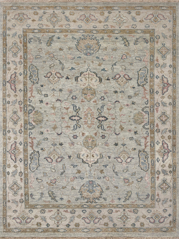 Bianca Blue/Ivory Hand Knotted Wool Rug