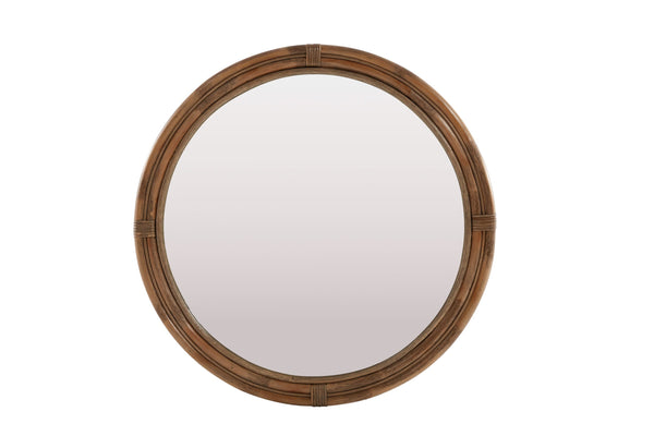 Round Rattan Mirror