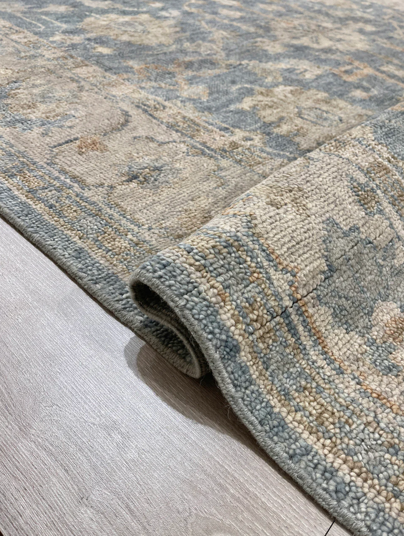 Bianca Blue/Silver Hand Knotted Wool Rug