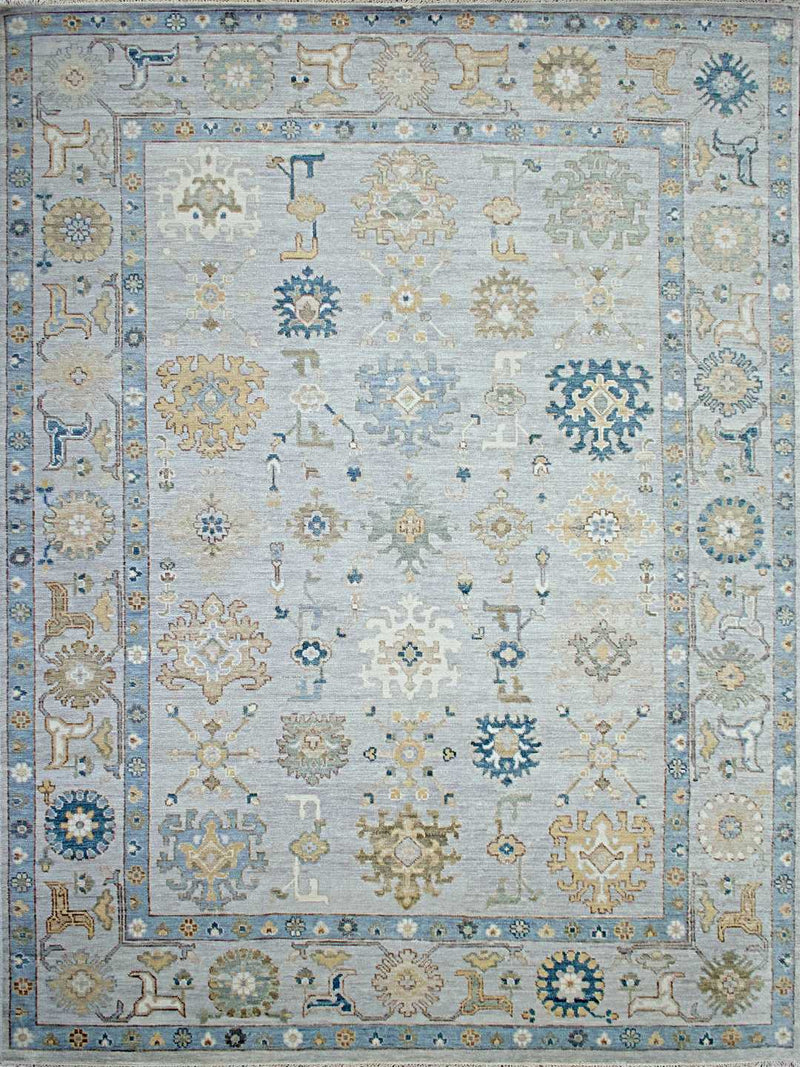 Rhianna Light Grey Hand Knotted Wool Rug