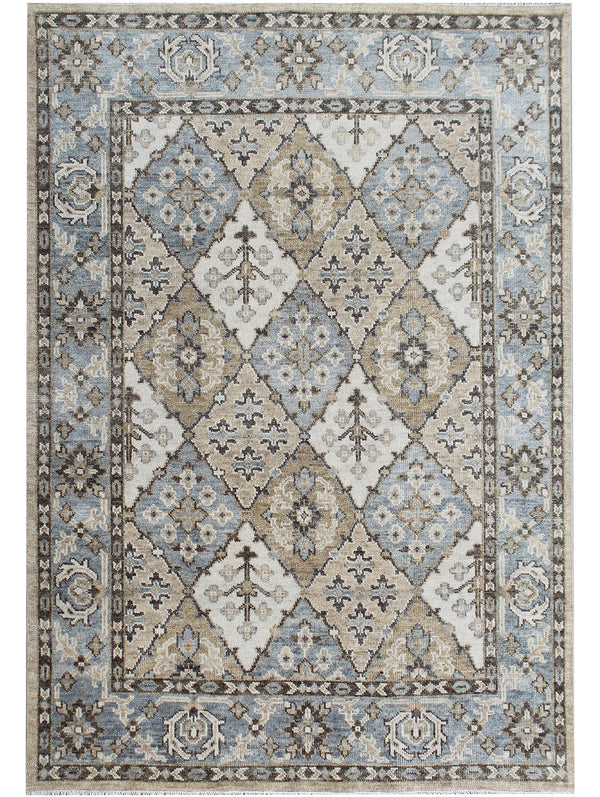 Diamond Hand Knotted Wool Rug