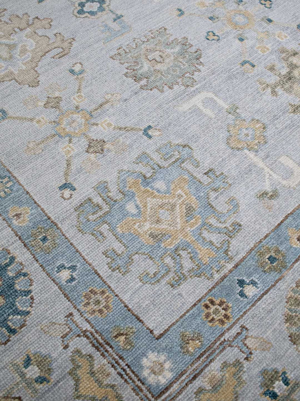 Rhianna Light Grey Hand Knotted Wool Rug