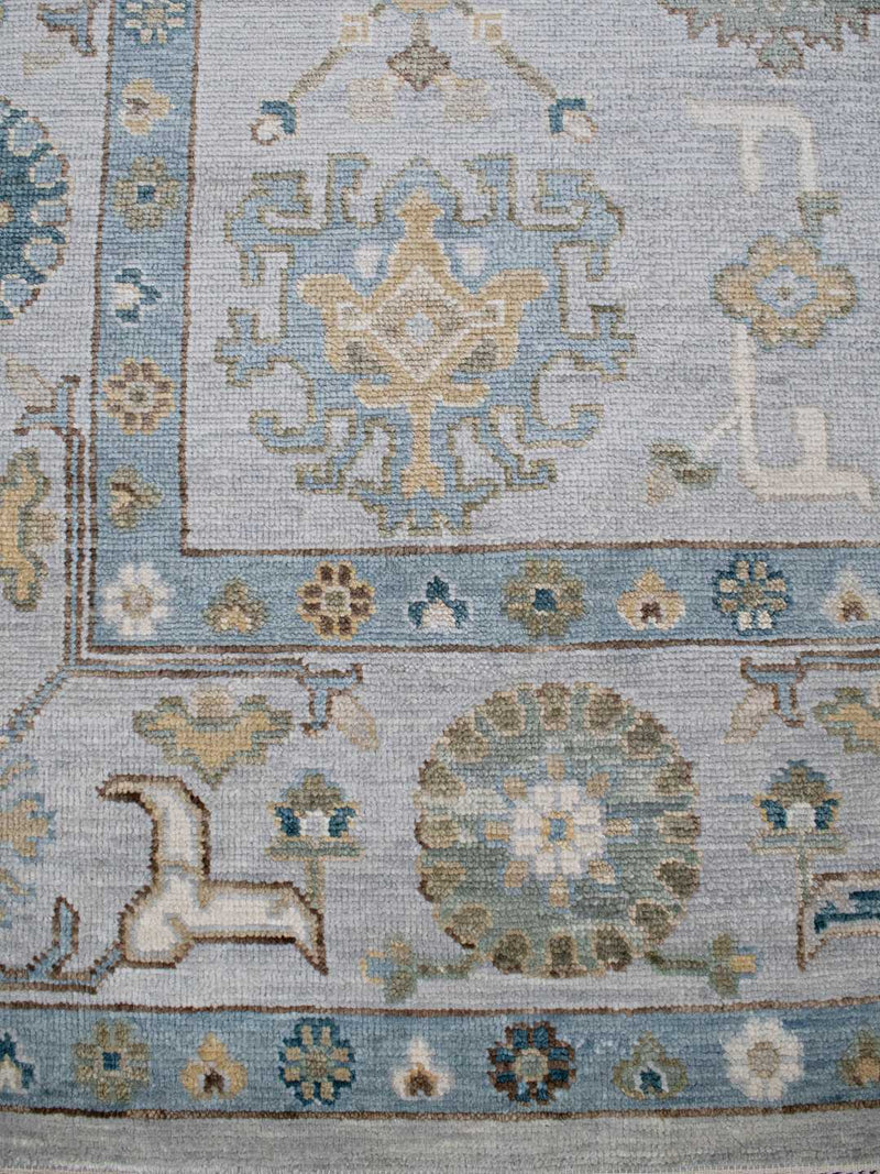 Rhianna Light Grey Hand Knotted Wool Rug