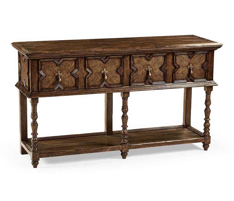 Tudor Style Oak Console