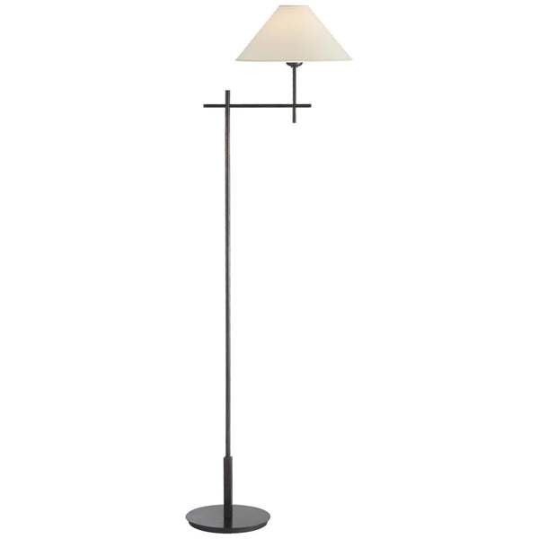 Hackney Bridge Arm Floor Lamp in Bronze with Natural Paper Shade