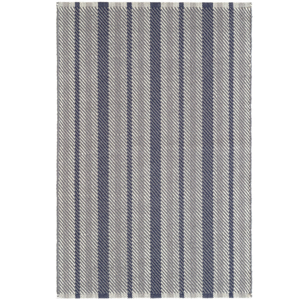 Herringbone Stripe Navy Rug