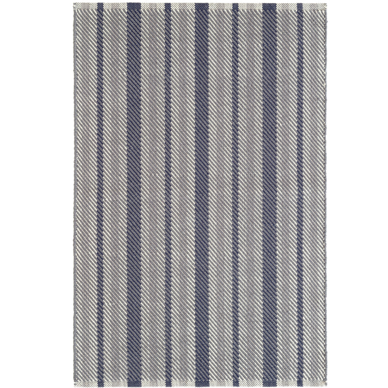 Herringbone Stripe Navy Rug