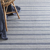 Herringbone Stripe Navy Rug