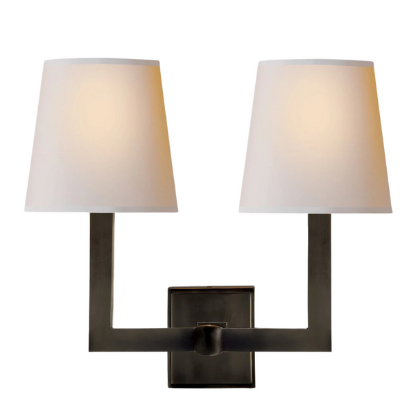 Square Tube Double Sconce