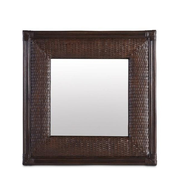 Coffee Bean Rattan Square Mirror