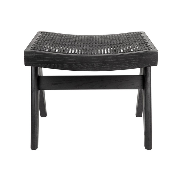 Cuban Rattan Stool Black