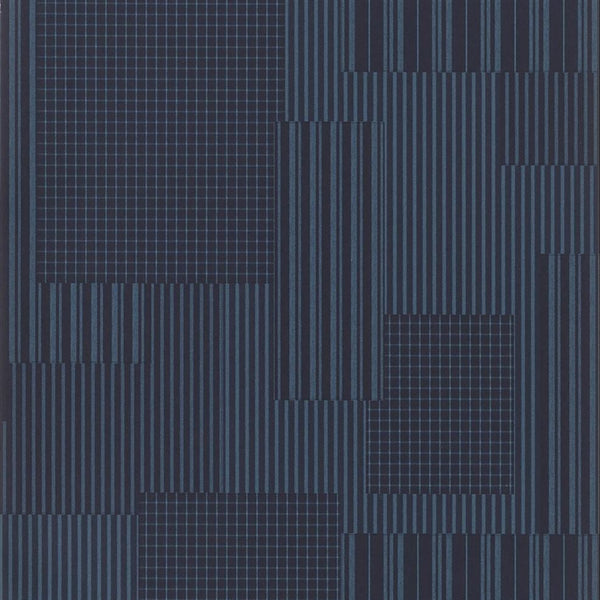 Ralph Lauren Rivington Patchwork Indigo Wallpaper