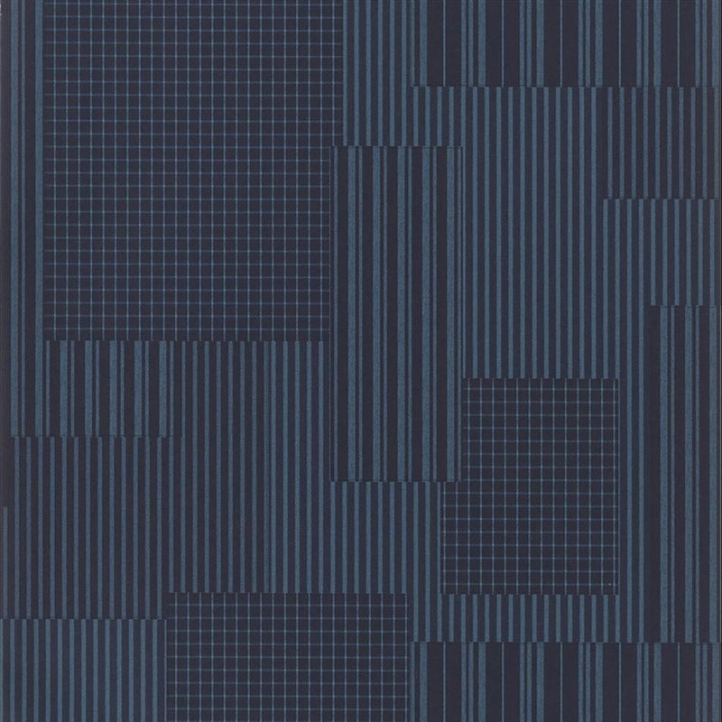 Ralph Lauren Rivington Patchwork Indigo Wallpaper
