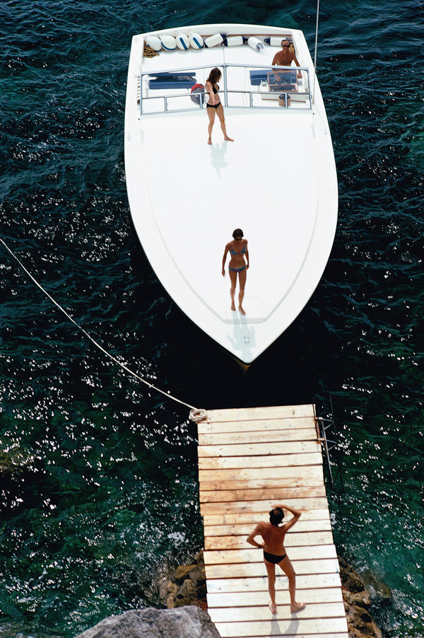 Slim Aarons Speedboat Landing