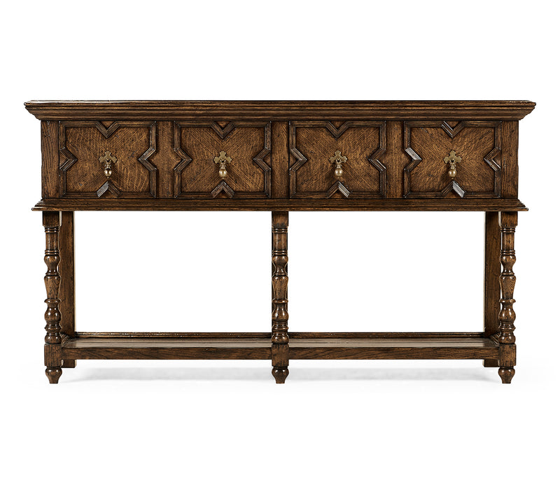 Tudor Style Oak Console