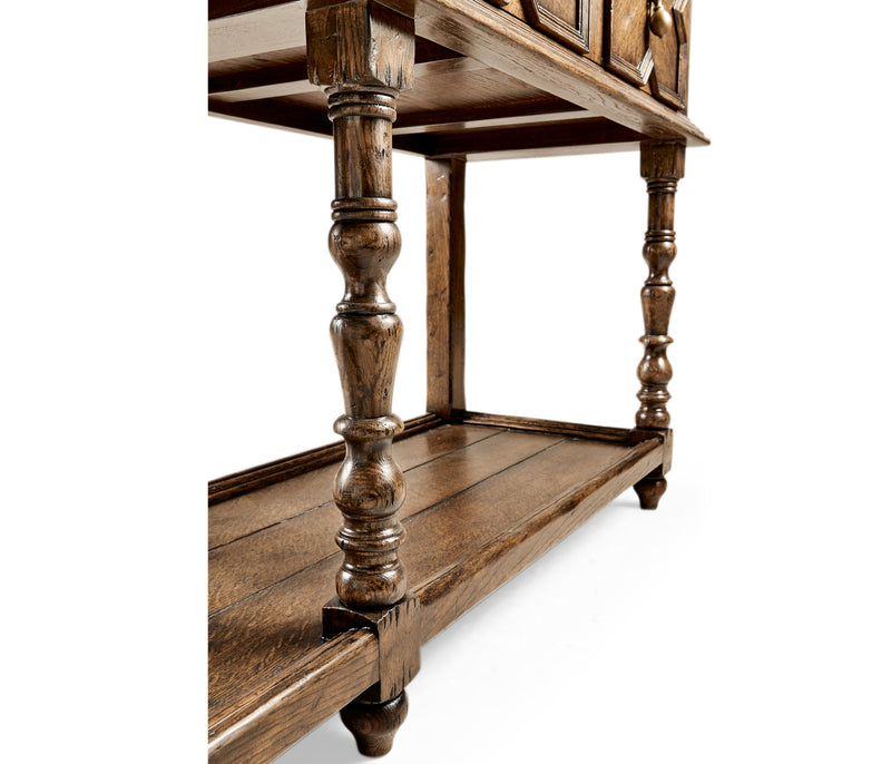 Tudor Style Oak Console